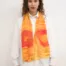 Silk scarf hand painted in Valencia in orange tones