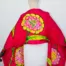 Magenta silk shawl with large flowers
