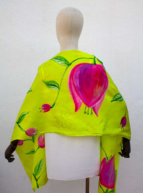 floral silk shawl