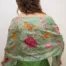 Hand-painted silk shawl chinoserie